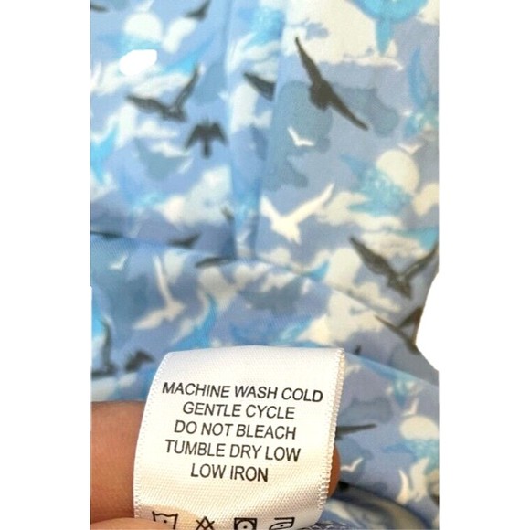 1764 Flock of Birds Men's Short Sleeve Golf Polo Shirt - Light Blue - Size XL - Picture 5 of 8